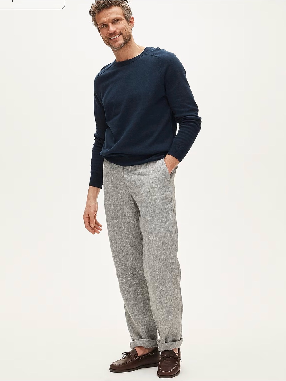 Jcrew slim fit linen trousers